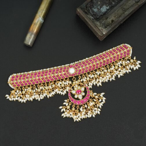 Pink South Indian Kundan Jewelry