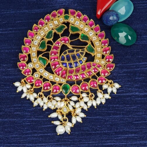 Gold-Plated Single Peacock Pendant