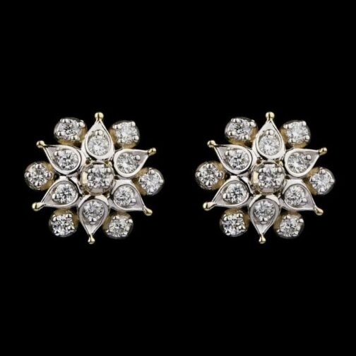 Shining Star Shaped Gold stud Earrings