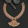 Big Pendant Pink Necklace Set