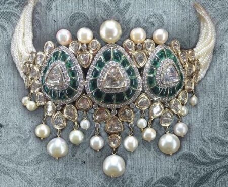 Pearl White Fine Beads Choker