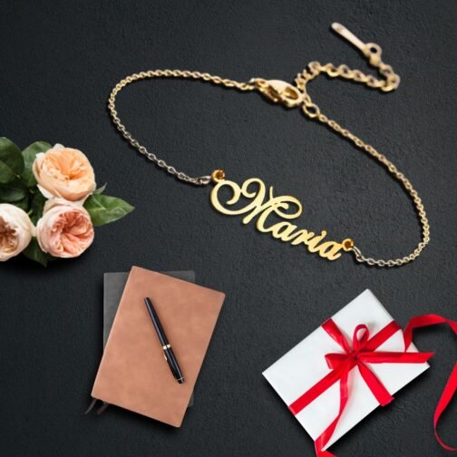 Corporate Silver Name Bracelet Gift with Book &...