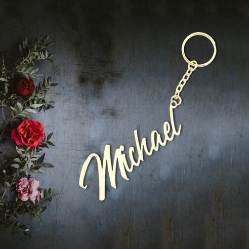 Silver Name Keychain