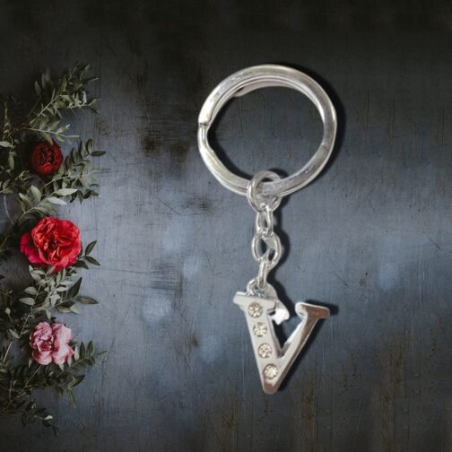 Silver Alphabets Keychain