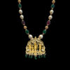 Ram parivar pendent with Ruby and emerald bead chain