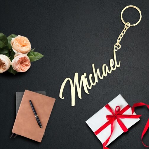 Corporate Silver Name Keychain Gift with Book &...