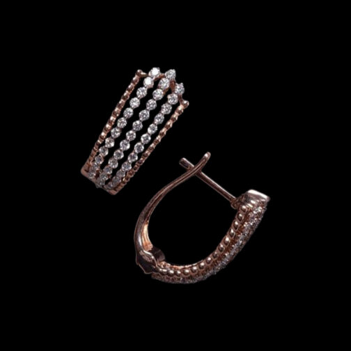 Gracefully aligned diamond earrings...
