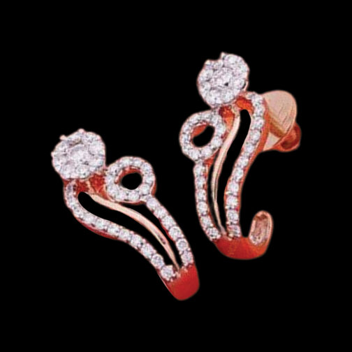 Elegant Double Ring Design Rose Gold...