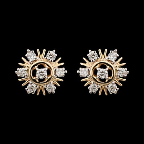 Wheel of Desire Diamond Earrings with Fascinating Diamond settings