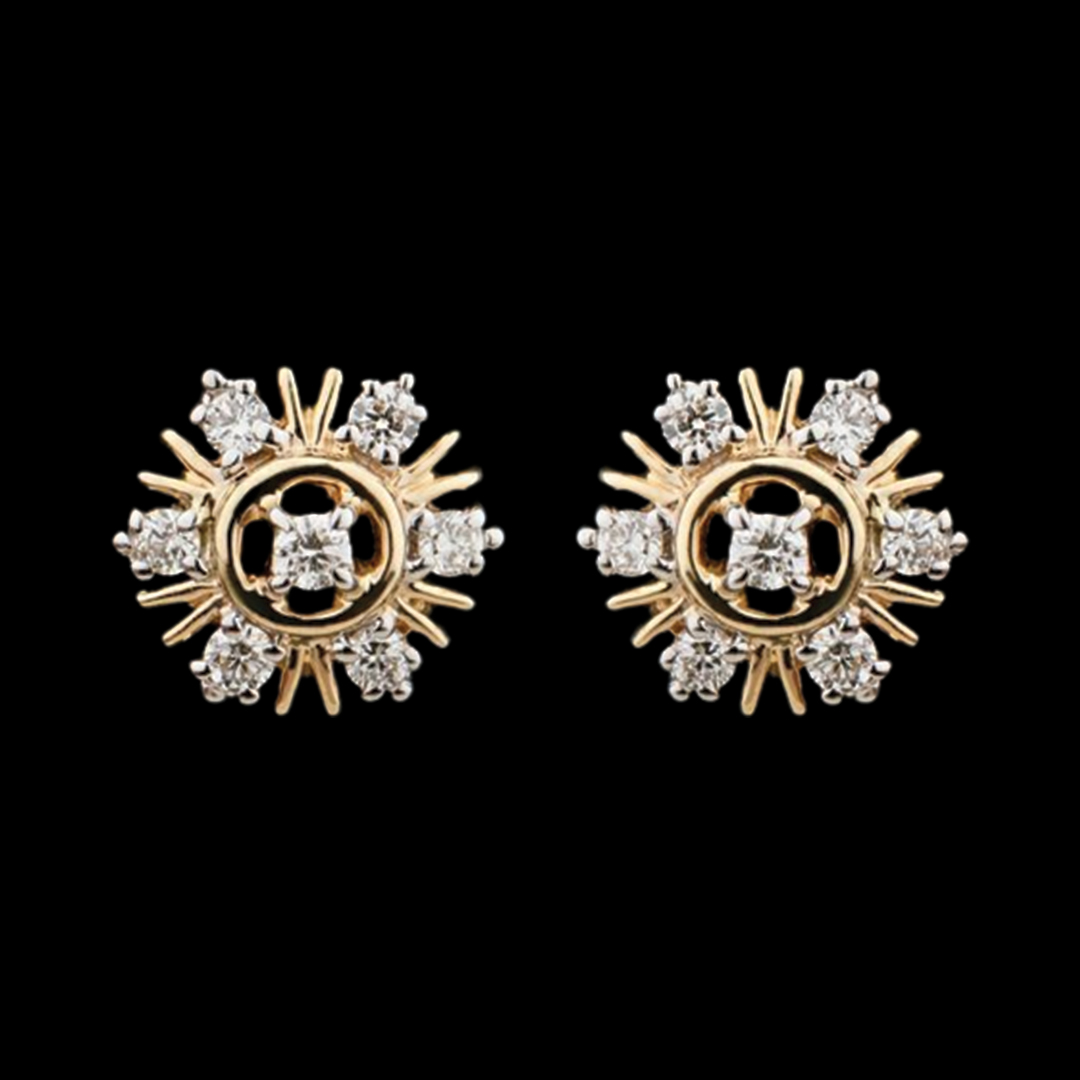 Wheel of Desire Diamond Earrings with Fascinating Diamond settings