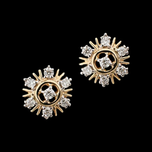 Wheel of Desire Diamond Earrings with Fascinating Diamond settings