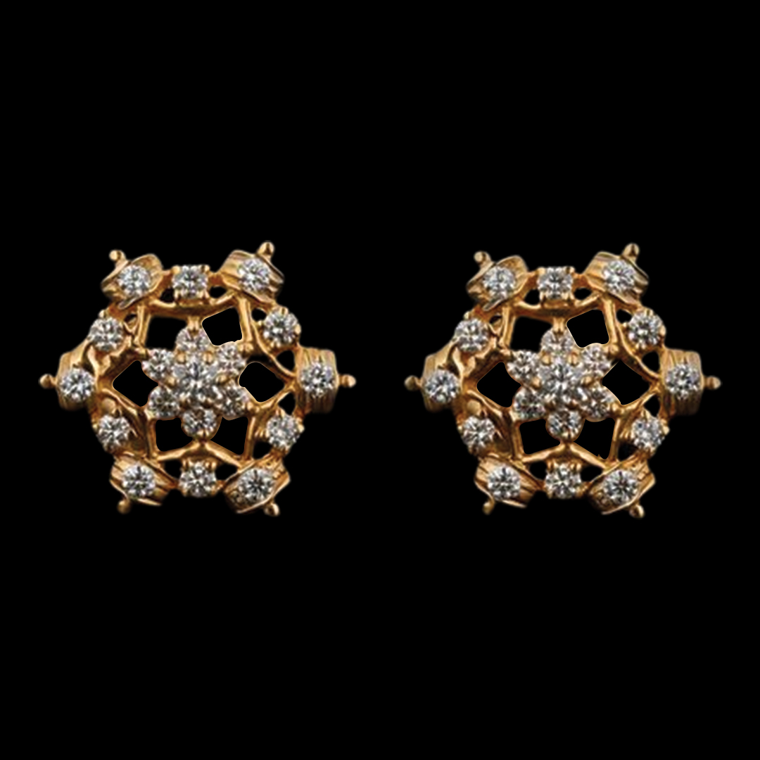 Fashionable Diamond Studs for Daily Wear with a Dazzling Centre Stone 2