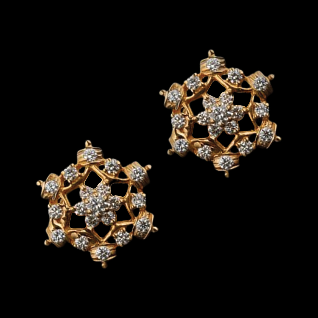 Fashionable Diamond Studs for Daily Wear with a Dazzling Centre Stone 1