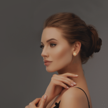 The Roundlet Diamond Earring with Centric Stone work