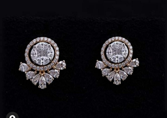 Ringlet Diamond Earrings with Droopy design