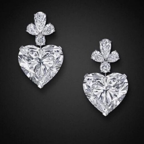Heart Diamond Studs
