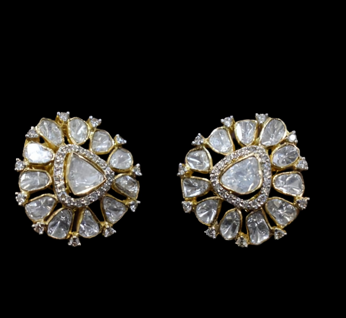 Classic Kundan Studs with Big Stones online India for Sale
