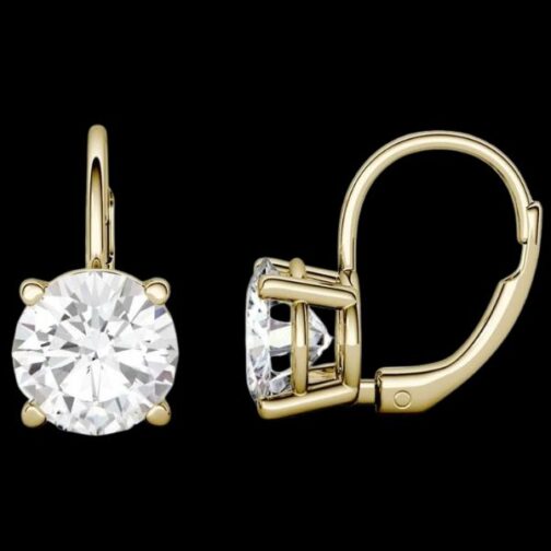 Classy diamond studs with interlock...