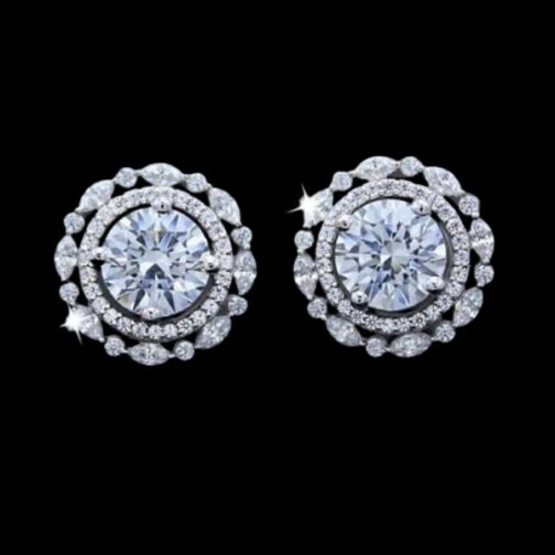 Circular Diamond ring studs