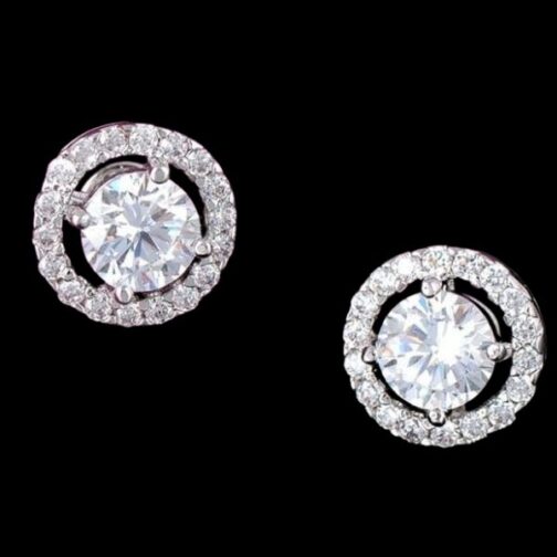 Solitaire Diamond Studs 22K Gold
