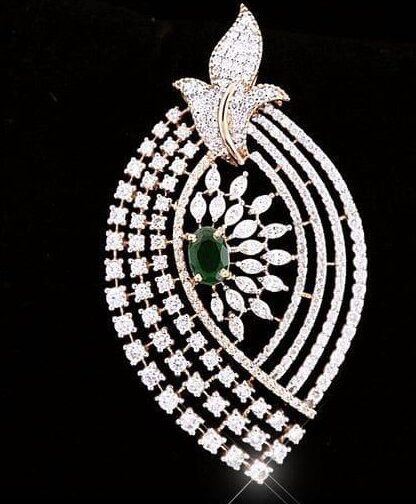 Classy Pear Shaped Real Diamond with...