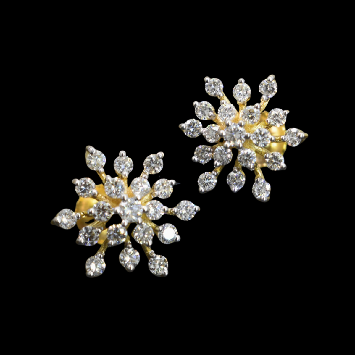 “Frozen in Brilliance: Discover the Magic of Snowflake Diamond Earrings”