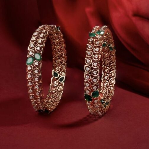 Heavy Diamond and Emerald Kangan