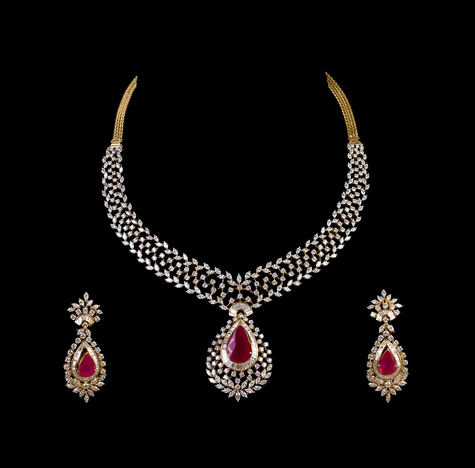 Exclusive Designer Diamond Necklace Set