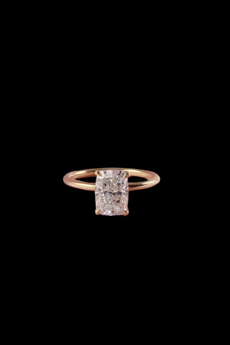 Solitaire Cushion Diamond Ring