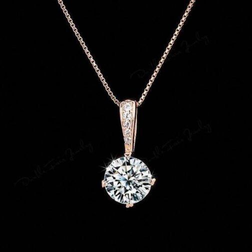 Round Solitaire Diamond Pendant