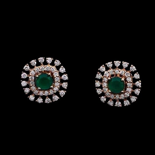 Dazzle in elegance with these exquisite Emerald Diamond Earrings.