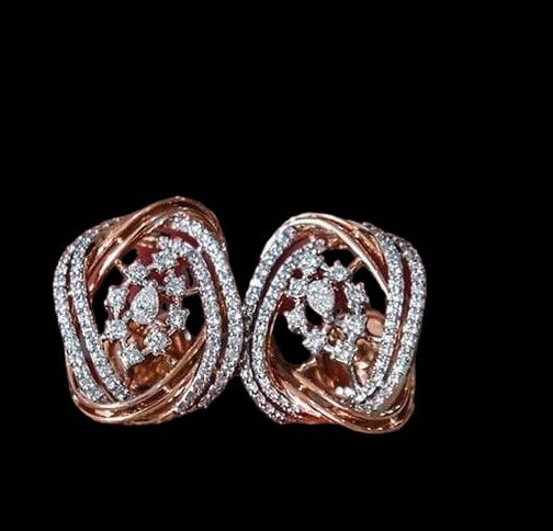 Indulge in timeless elegance with our designer diamond ear studs