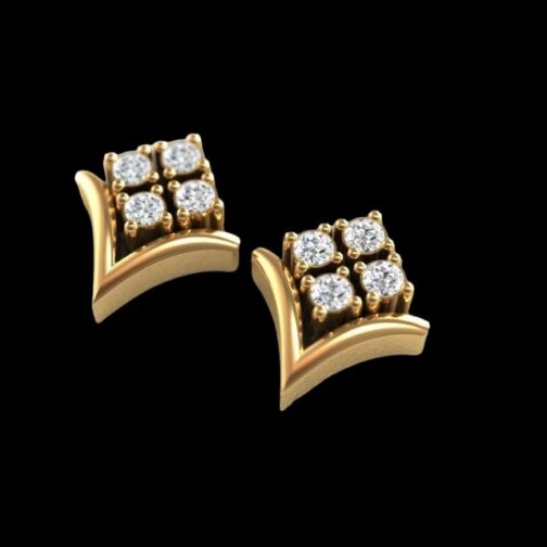 Harmony in Sparkle Diamond Ear Studs