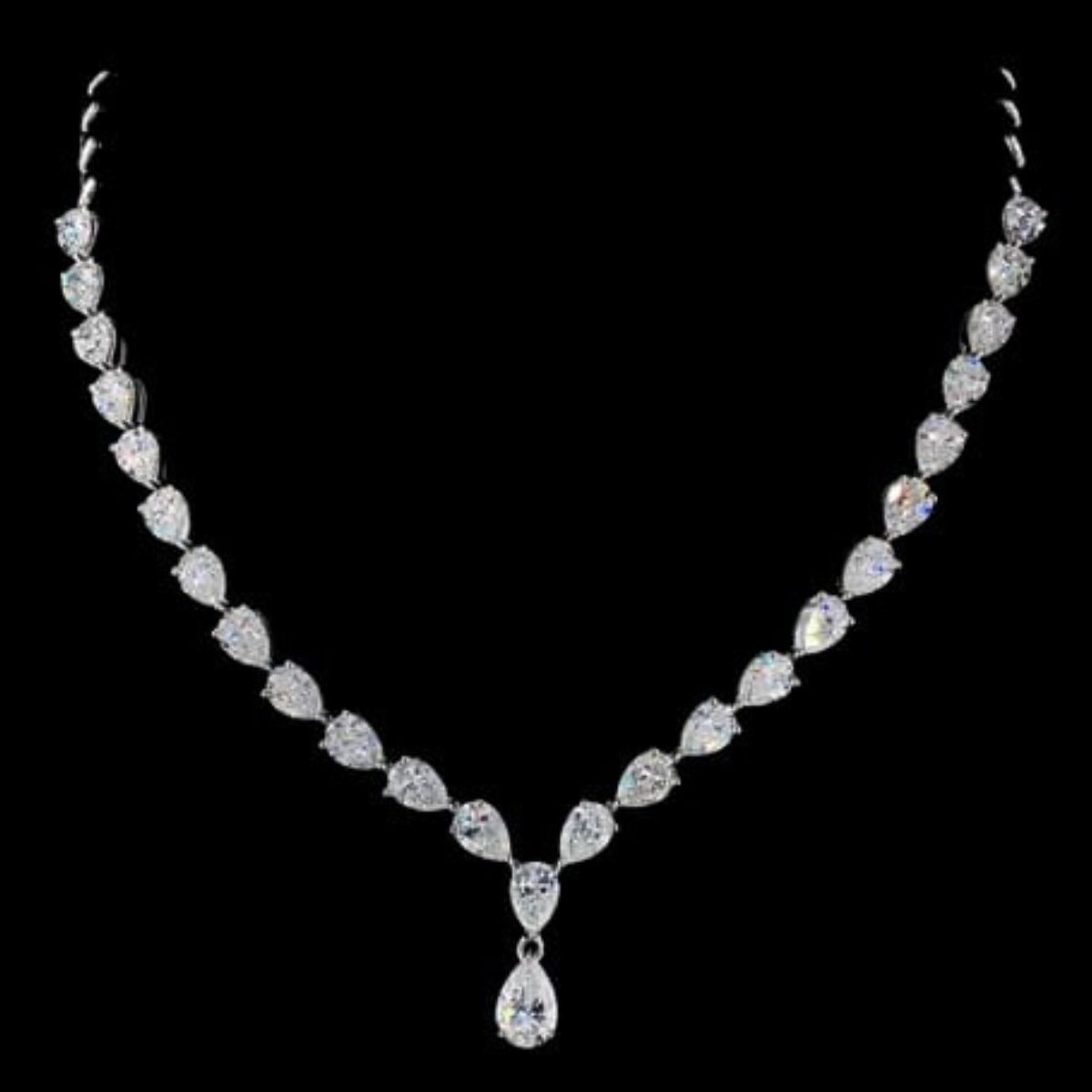 “Sophisticated Shine: The Elegant Solitaire Tennis Necklace”