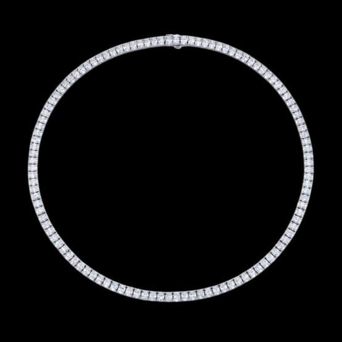 “Radiant Rows: The Stunning Solitaire Tennis Necklace”