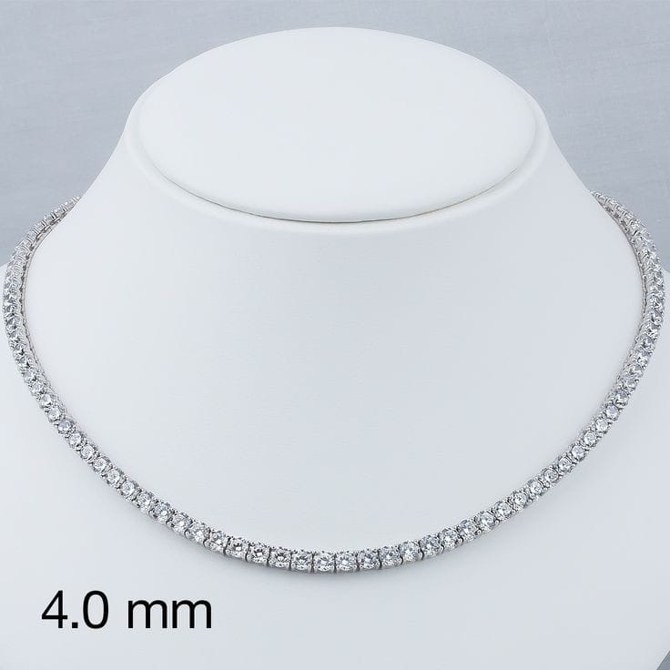 Luminous Beauty: The Stunning Solitaire 4mm Round Tennis Necklace