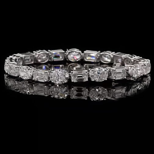 Modern Radiance: The Sleek Solitaire Diamonds Tennis Bracelet