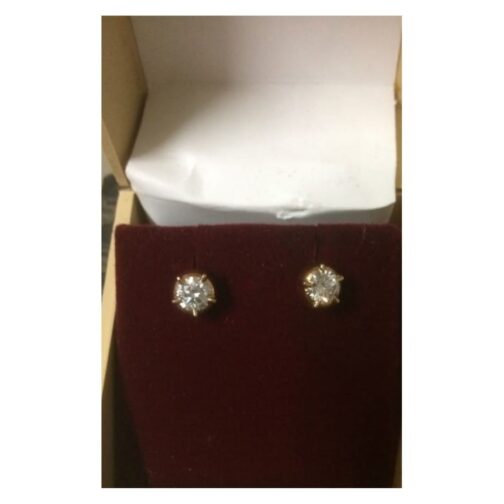 Diamond Button Studs