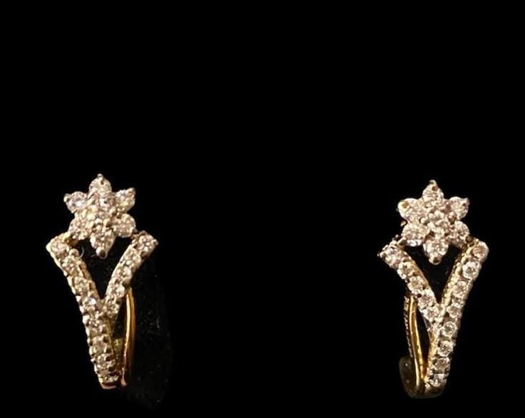 Criss-Cross Diamond Earrings