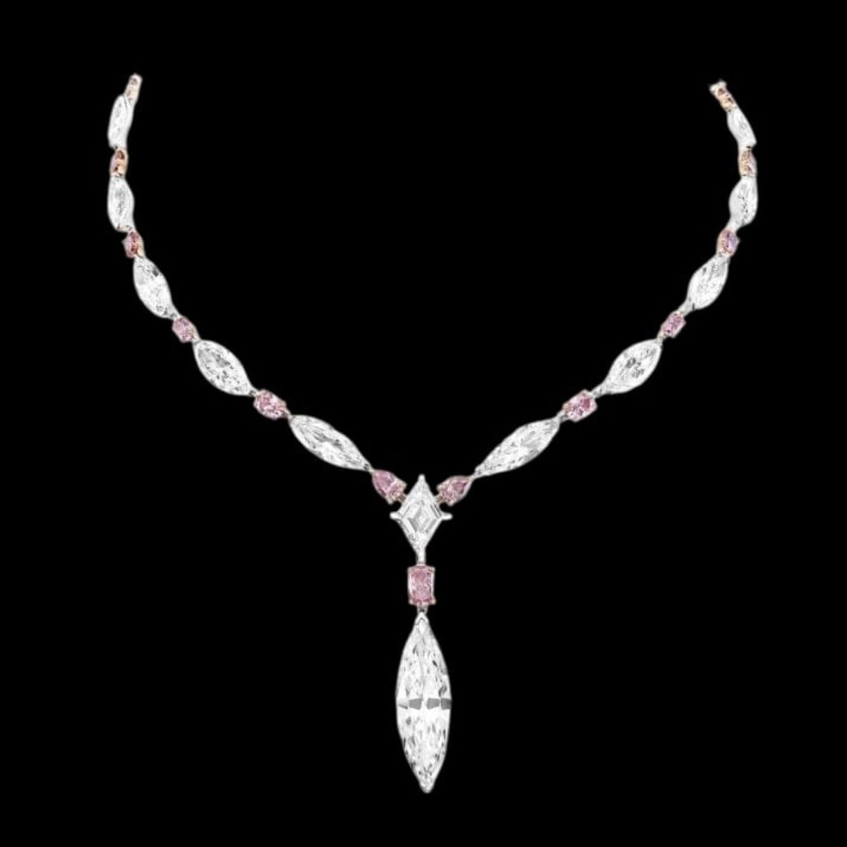 “Sculpted Light Graded Tennis Necklace”