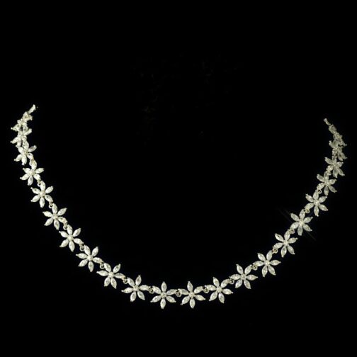 Grace in Contrast of Round and Marquise...