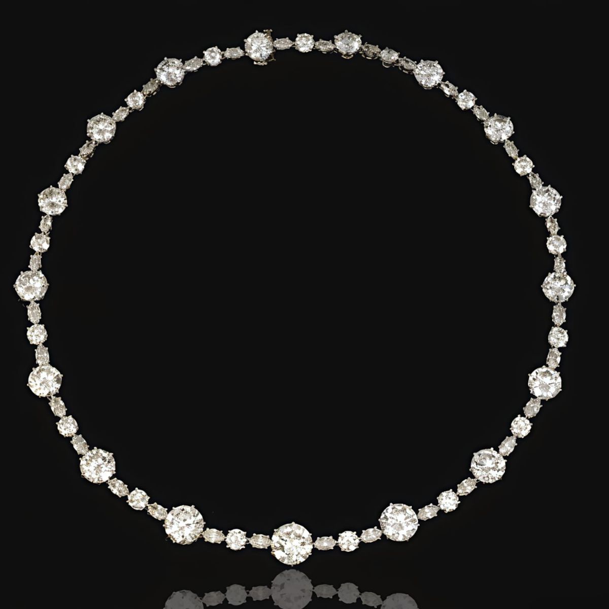 “The Dual Radiance Grading Tennis Necklace “