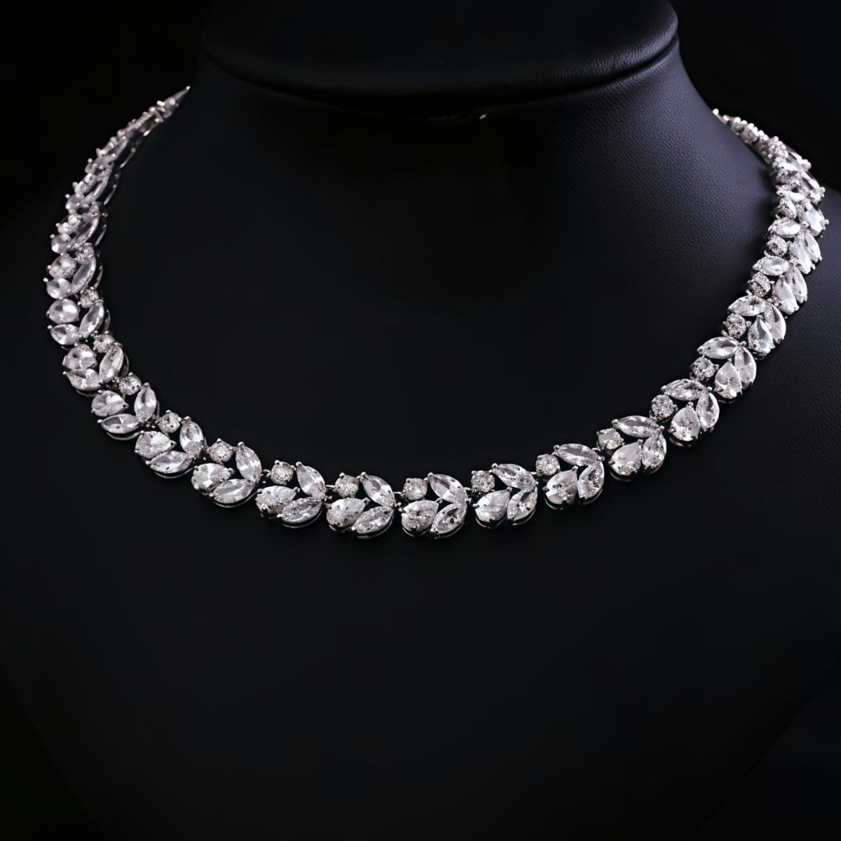 “Symphony in Shape Grading Tennis Necklace”