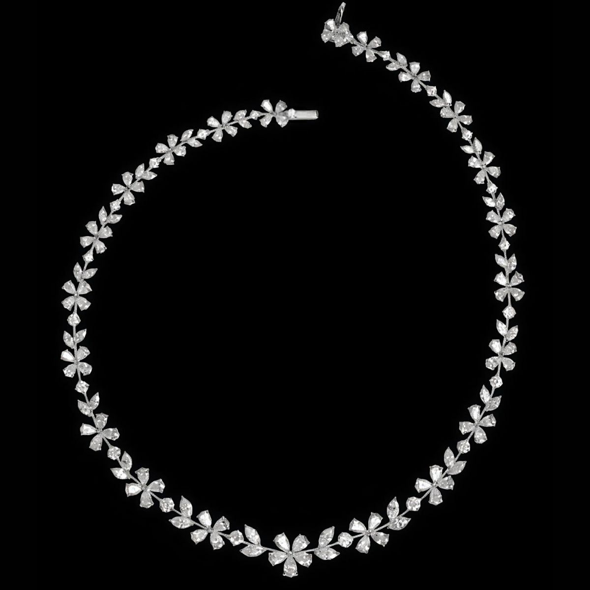 “The Petal Path With Grading Pear And Marquise Diamonds”
