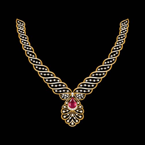 Rosette Halo Necklace