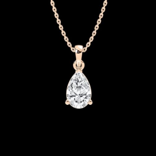 Golden Gleam Simple Pear Cut Pendant