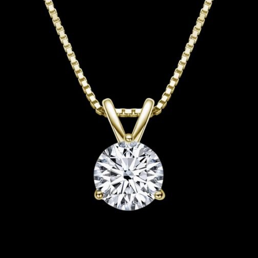 Endless Allure Simple Round Solitaire Pendant
