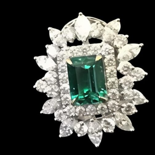 Signature Glow Gemstone Studs- Pave